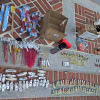 <p>Items—including destructive devices—found inside of the defendant’s tent.&nbsp;</p>