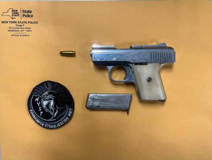 The gun was seized during the stop.&nbsp;