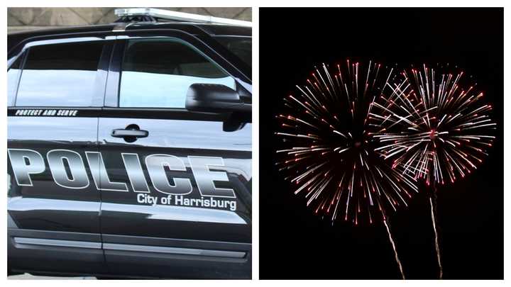 Harrisburg police; fireworks.