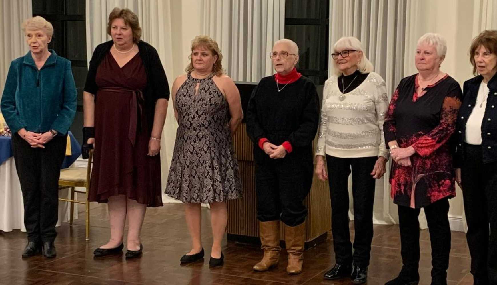 
Toni Cilberti, third from right, pictured with members of the East Glenville Fire Department Ladies Auxiliary.    
