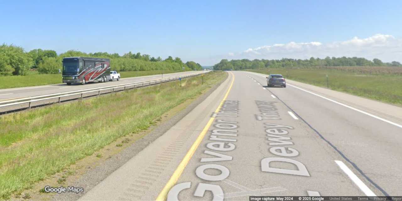 The New York State Thruway in Silver Creek. The New York State Thruway in Silver Creek.
