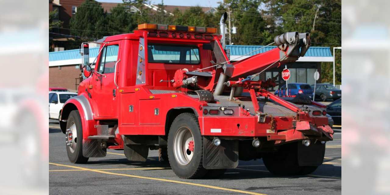 A stock photo of a tow truck. A stock photo of a tow truck.