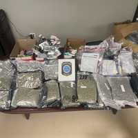 <p>Some of the items that were seized during the warrant search.&nbsp;</p>