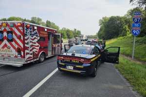 Trooper Hospitalized After Strike On Thruway During Traffic Stop In Bethlehem: NYSP (PHOTOS)
