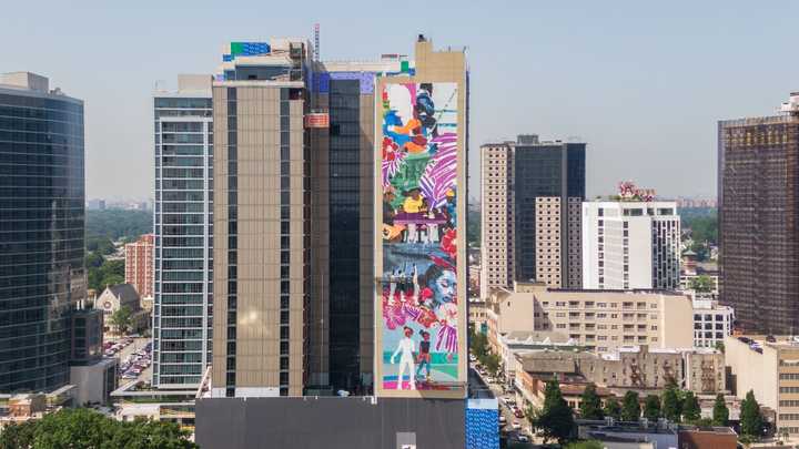 "From the Source," created by&nbsp;Na’ye Perez, was completed at 500 Main St. in New Rochelle.&nbsp;