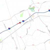 <p>A map showing the area of I-81 closed due to the crash.</p>