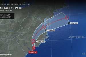 Tropical Storm Chantal Makes Landfall, Now Tracking North With Strong Winds, Torrential Rain