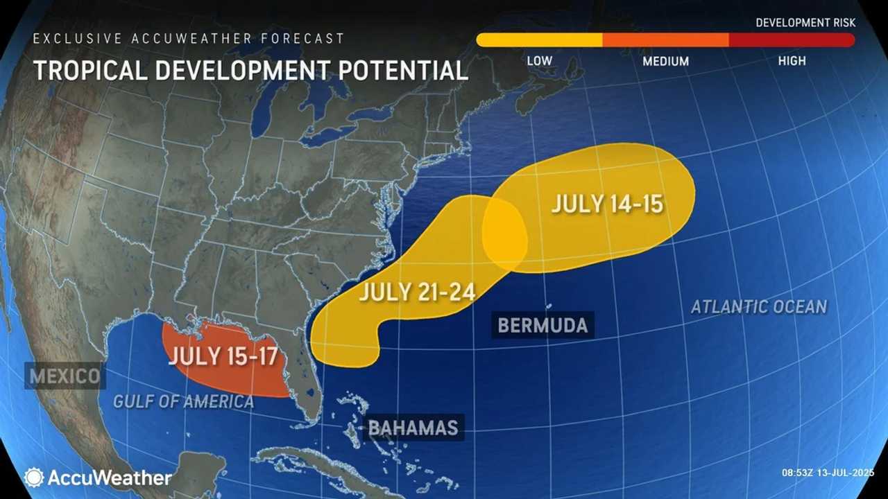 Tropical Activity Picking Up Along East Coast: Here's Latest