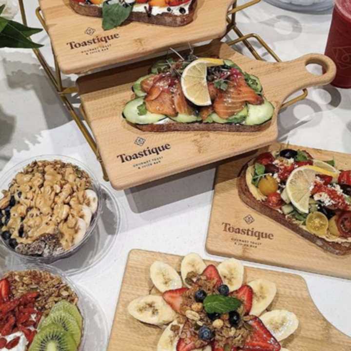 Some of Toastique's "gourmet toast" offerings.&nbsp;