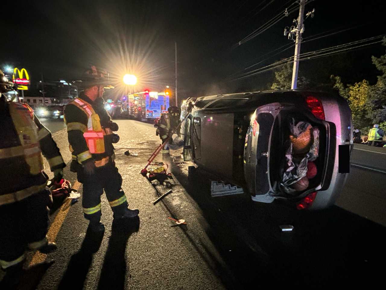 Vehicle Overturns On Route 17 In Hasbrouck Heights Ridgefield Park