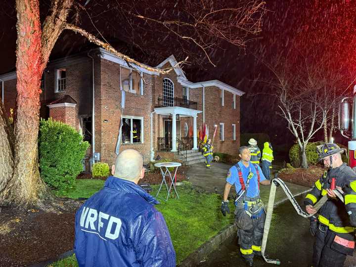 The fire happened at a New Rochelle residence on Mill Pond Lane. 