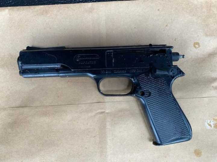 The pellet gun found at the scene of the shooting.&nbsp;