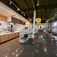 <p>The interior of Panera’s new Islandia restaurant.
  
</p>