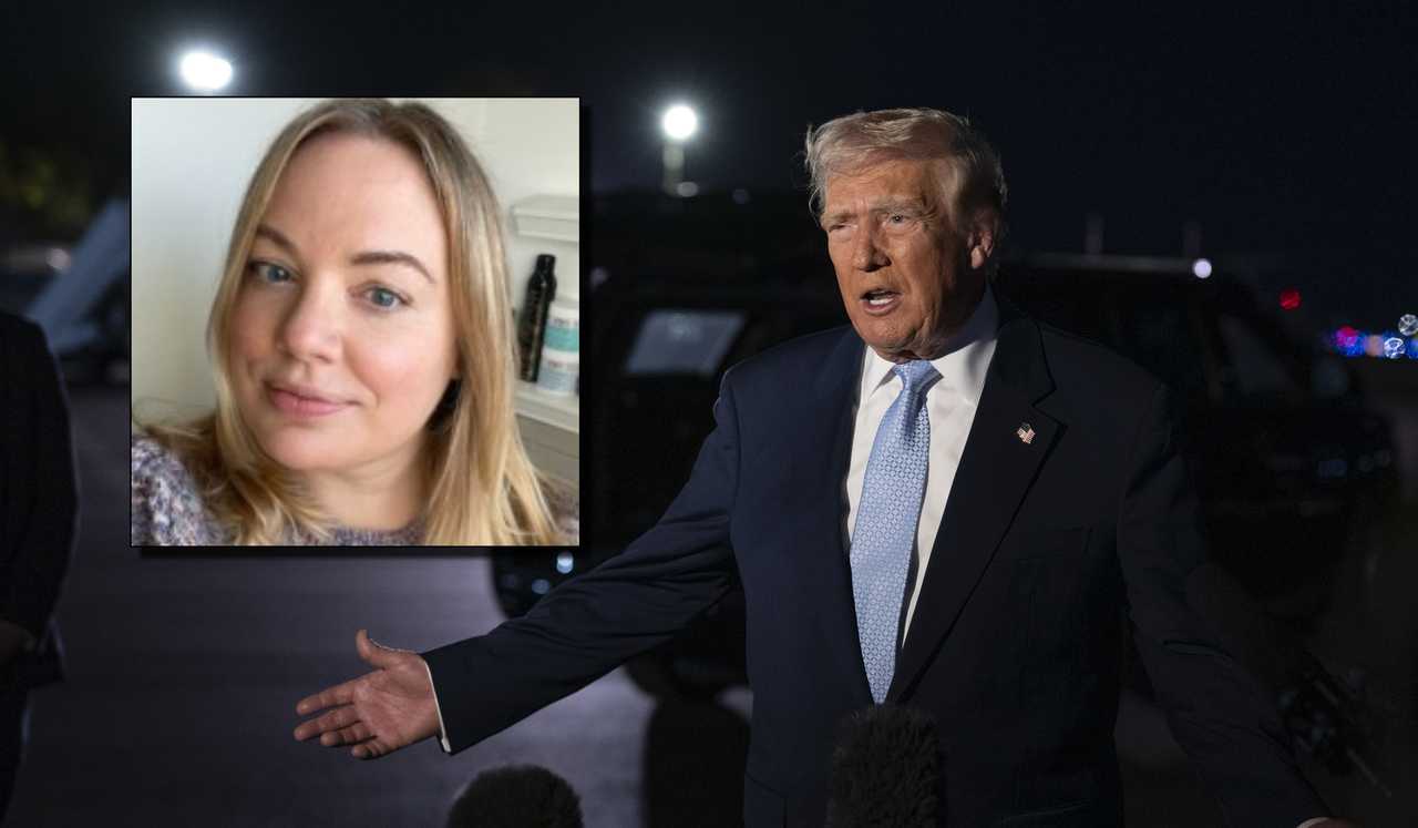 New York Times White House correspondent Katie Rogers (inset) and President Donald Trump. New York Times White House correspondent Katie Rogers (inset) and President Donald Trump.