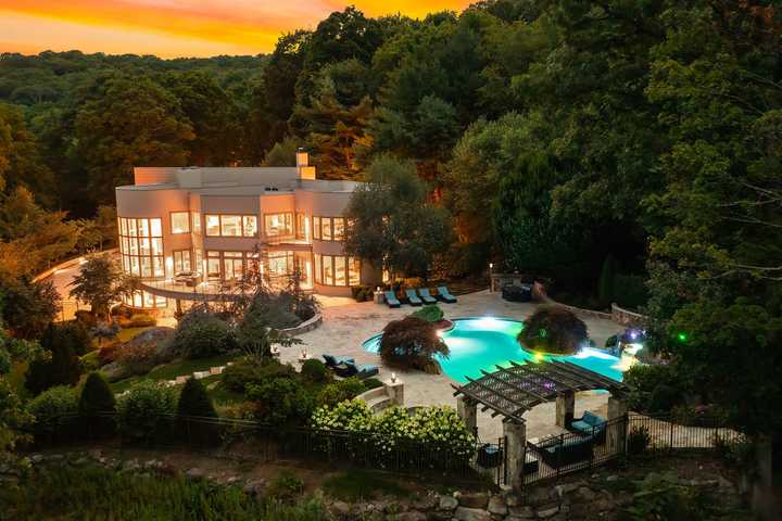 Magical Escape With Sparkling Backyard Oasis Listed At $3.85M On Lake Kinnelon