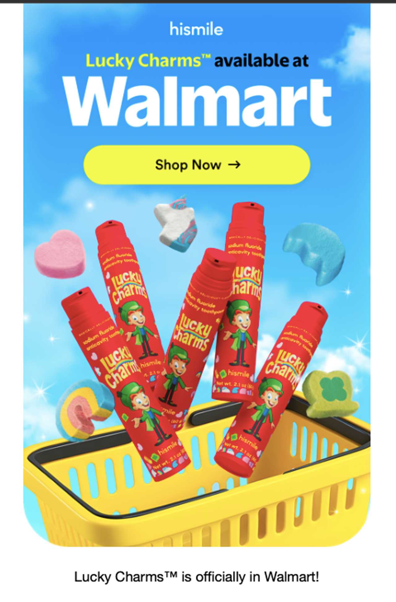 Hismile’s Lucky Charms Toothpaste Lands at Walmart—And Fans Can’t Get Enough