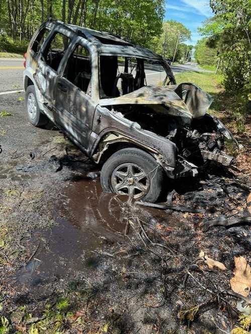 Manchester Woman Airlifted After SUV Hits Tree, Catches On Fire: Police ...