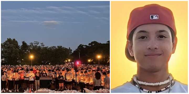 A candlelight vigil was held for 15-year-old Matthew Dickinson of Palmyra, NJ. He was hit by a train and killed on August 8, 2024.