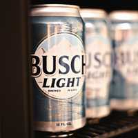 <p>Cans of Busch Light beer.</p>