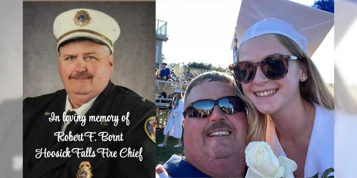 Hoosick Falls Fire Chief Robert Bornt, pictured right with his daughter.
  
