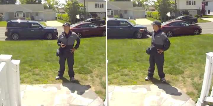 Doorbell camera footage of the interaction.