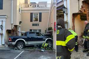 Truck Crashes Into Locust Valley Firehouse, Driver Pulled From Flames