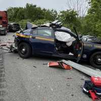 Thruway Closure: Trooper Thrown Down Embankment, Seriously Injured In NY Crash (DEVELOPING)