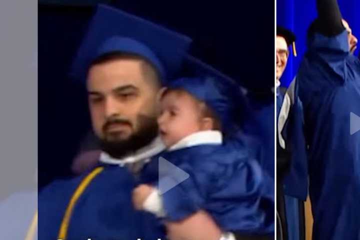 VIDEO: NY Dad Keeps Promise To Son—And Degree—In Viral Commencement Chase