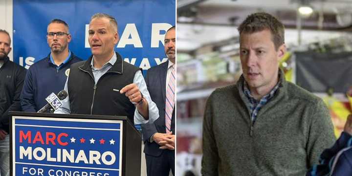 Rep. Marc Molinaro (left) and Josh Riley.