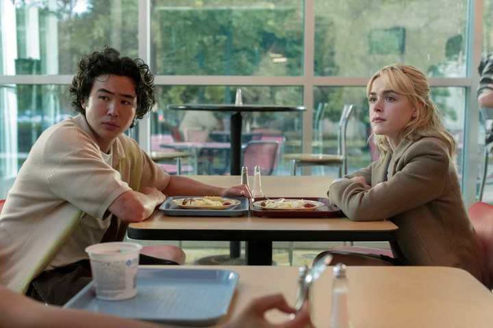 Nico Hiraga and Kiernan Shipka star in "Sweethearts" in Max.