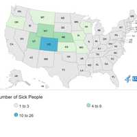 <p>This map shows where the 49 people in this E. coli outbreak lived.
  
</p>