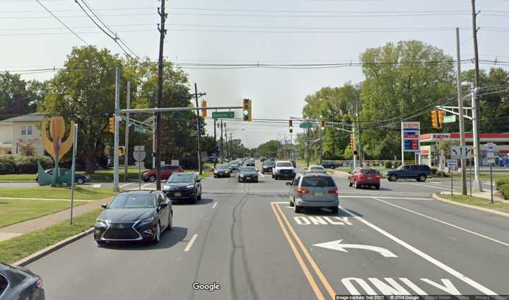 Nottingham Way near the intersection with Klockner Road in Hamilton Township, Mercer County, NJ.