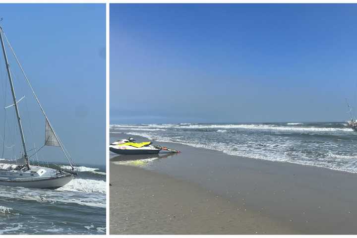 Two People Saved When Sailboat Runs Aground Along Jersey Shore, Firefighters Say