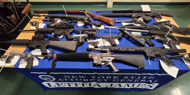 Some of the weapons that were collected during the event on Saturday, Nov. 16. 