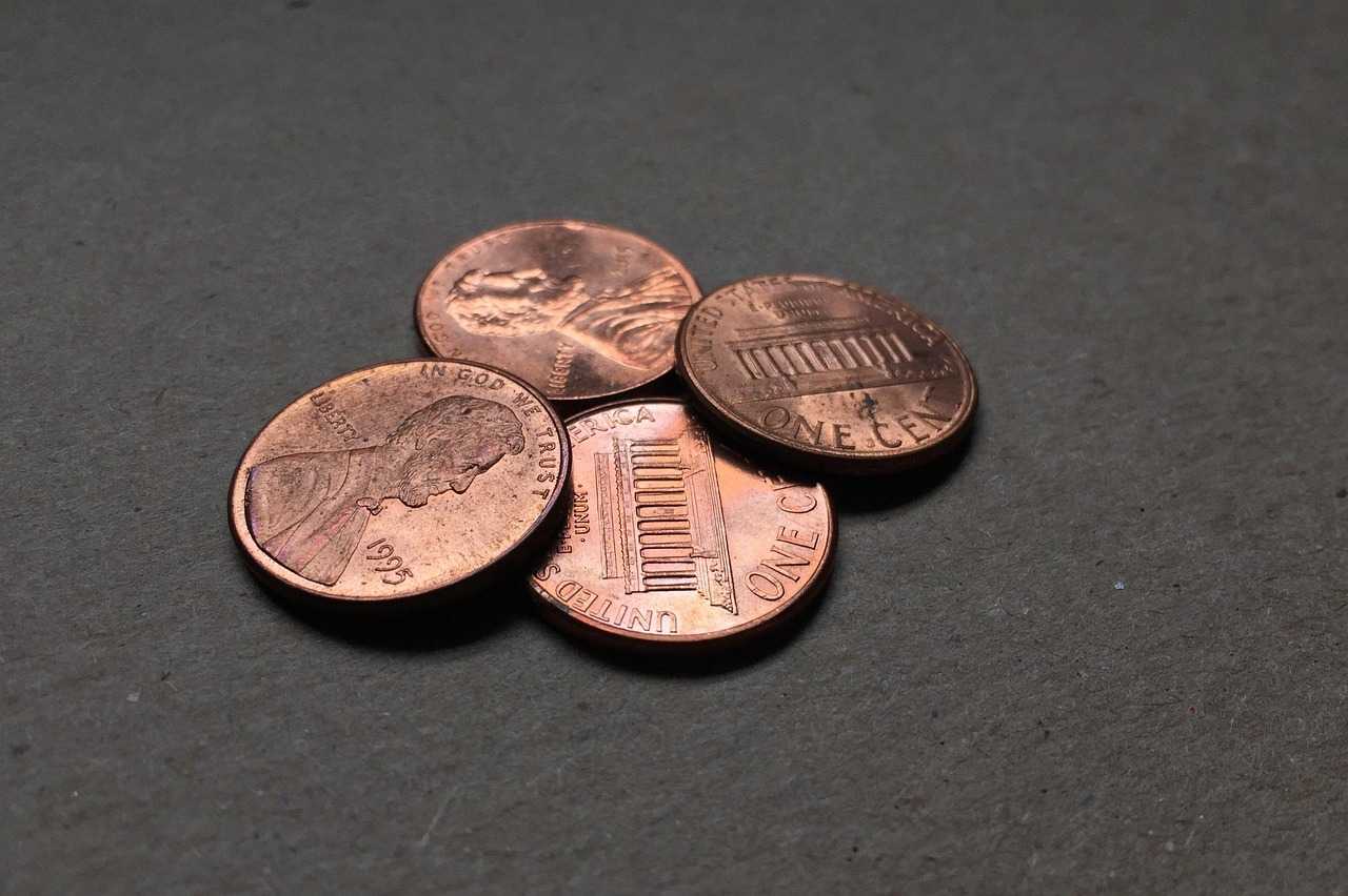 Four pennies.