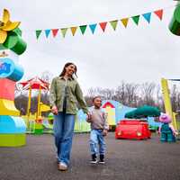 <p>Kids can explore Peppa’s house, hop into Daddy Pig’s red car, or sail on Grandpa Pig’s boat</p>