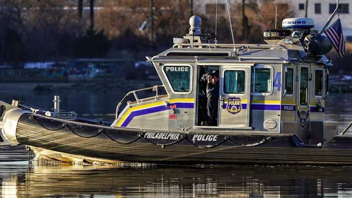 A Philadelphia police boat