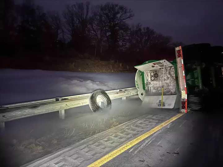 A truck carrying liquid nitrogen crashed on I-395 in Plainfield on Thursday, Dec. 26, causing major traffic delays and environmental fears. Police now say they know why. 