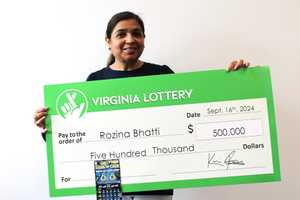 'Bags Of Cash' For Fairfax Couple Claiming $500K Virginia Lottery Prize