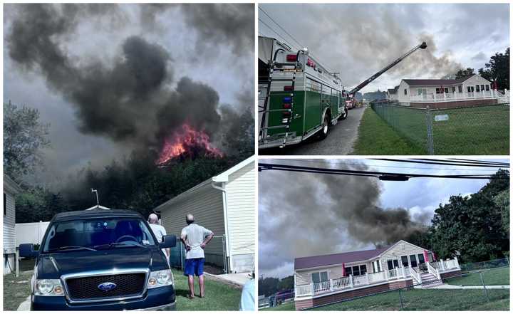 A house fire in Lower Township, NJ, on October 1, 2024.