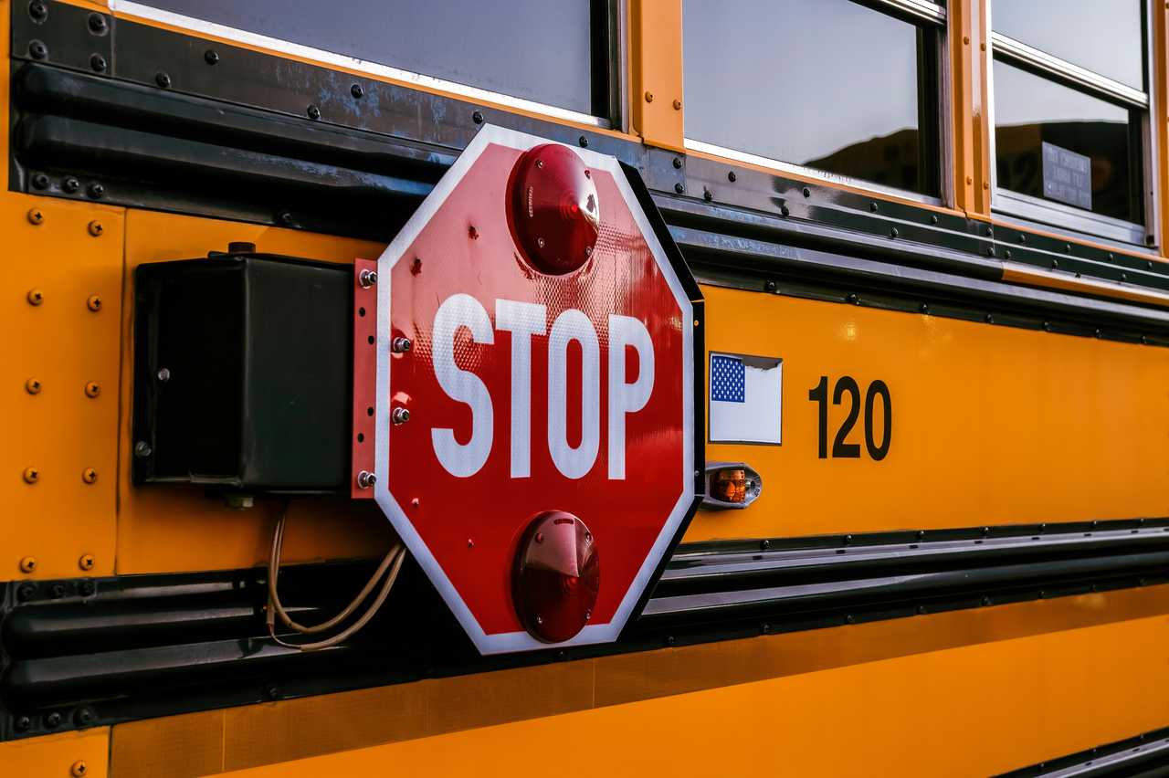 A school bus. A school bus.