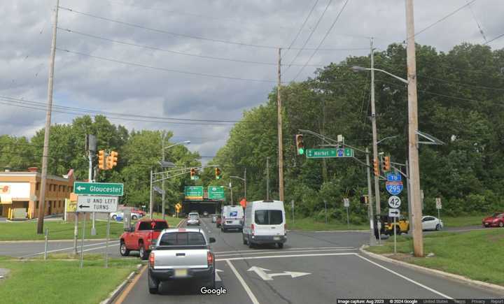 The intersection of Route 130 North and Market Street in Gloucester City, NJ.