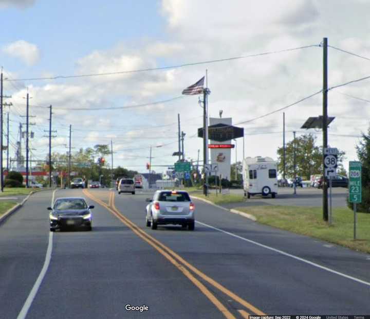 Route 206 near milepost 23.5 in Southampton Township, NJ.