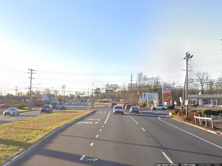 The intersection of Route 70 and Center Street in Lakehurst, NJ.