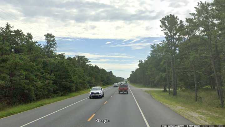 Route 72 East near milepost 9.5 in Woodland Township, NJ.