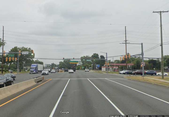 The intersection of Route 9 North and East Freehold Road in Freehold Township, NJ.