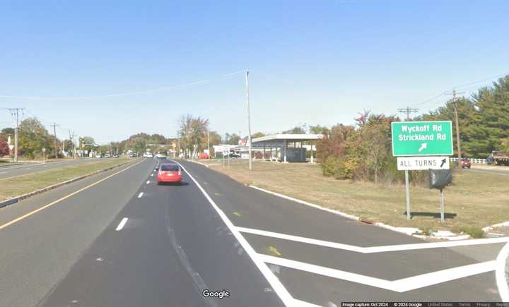 Route 9 near the intersection with Strickland Road in Howell Township, NJ.