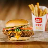 <p>A chicken sandwich meal at Roy Rogers.</p>