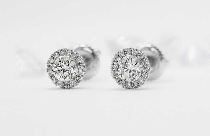 Two diamond-studded rings.