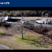 Truck Overturns On Route 278